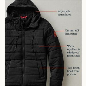 American Giant Blizzard Nylon Jacket Women’s Medium Hooded Full Zip Black